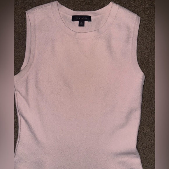 ANN TAYLOR - PEPLUM KNIT SLEEVELESS SWEATER TOP BLOUSE TANK - Picture 4 of 6